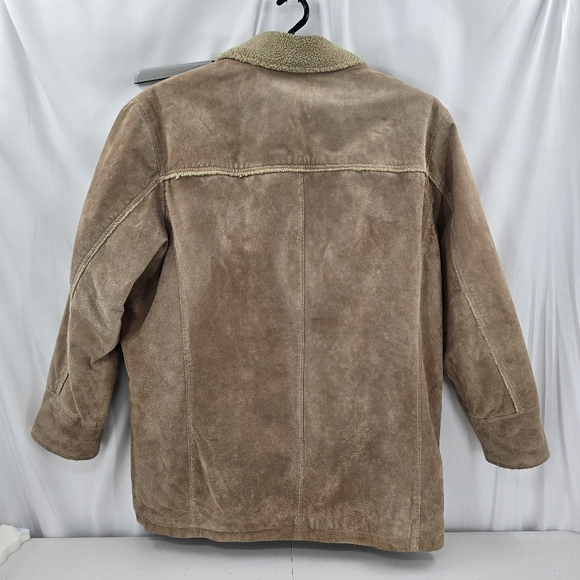 Vintage Wilsons Leather M. Julian Men's Sherpa Lined Suede Jacket Size XL Beige. - Picture 3 of 10